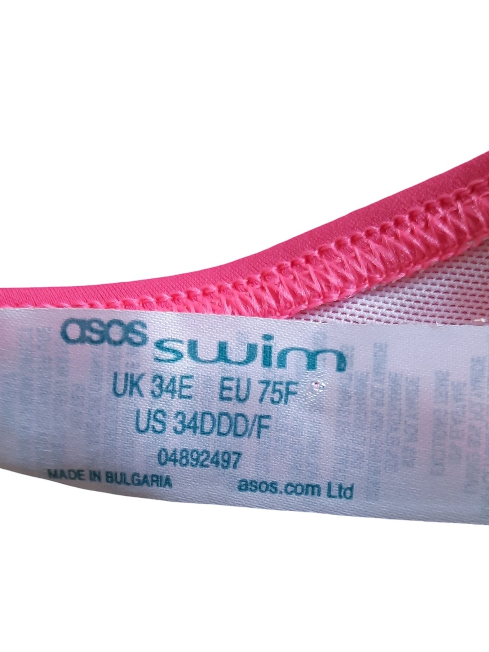 ASOS Hot Pink Halter Bikini Top - Picture 2 of 4